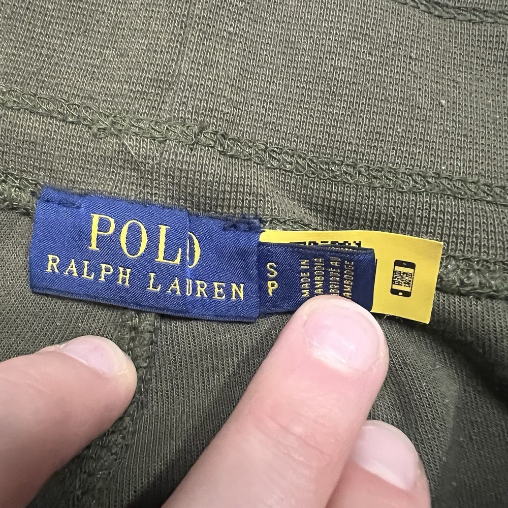 POLO RALPH LAUREN Sweatpants Joggers Womens Small Olive Double Knit Tech Pockets - Picture 7 of 8